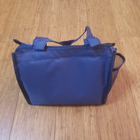 Waterproof Zipper Insulated Lunch Bag with Side Pocket for Beach, School, Office - Picture 7 of 12